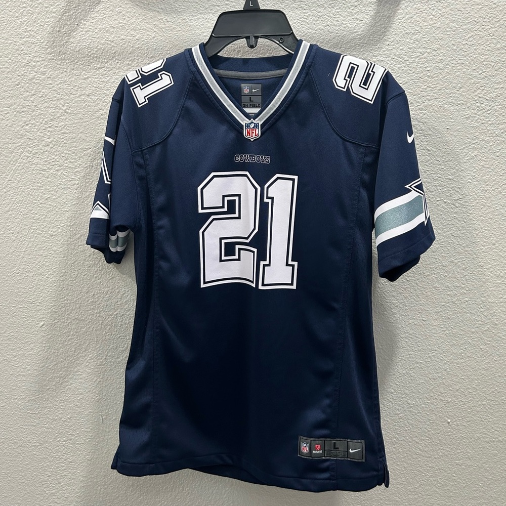 Youth Dallas Cowboys Ezekiel Elliot Jersey - Away Color - NFL Licensed, Size L